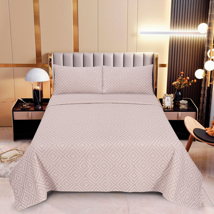 Champagne Geometry - 3Pcs Cotton