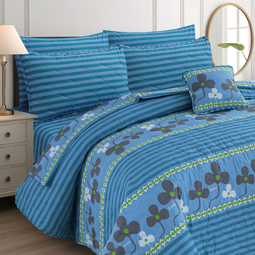 Floral & Striped - 7Pcs Cotton