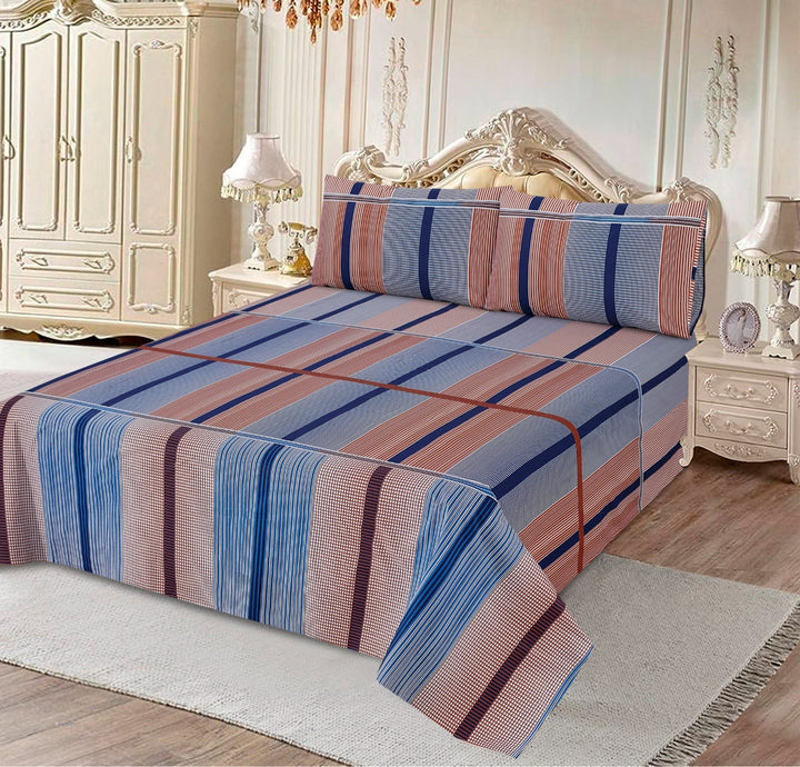 Stripped Burb 3Pcs Printed Cotton Punch